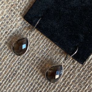 Crystal Teardrop Drop & Dangle Earrings Brown Gray